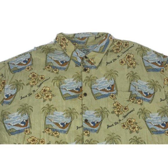 Men's Big‎ Dogs Short Sleeve Button Down Hawaiian Shirt 4X Just Do It...Tomorrow - Picture 4 of 10